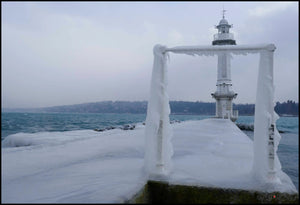 Fèvrier 2017 Genève. le lac gelé